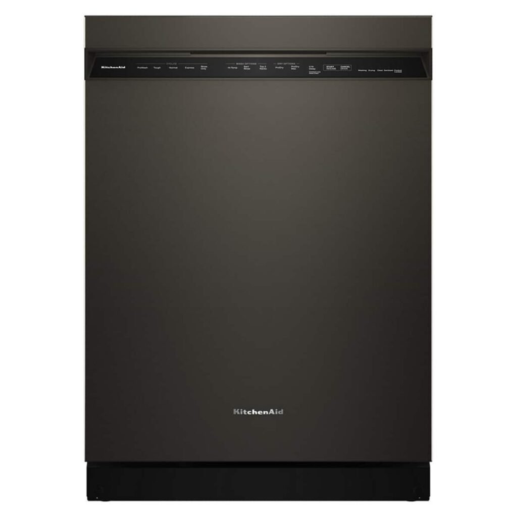 KitchenAid 24" Front Control Built-In Stainless Steel Tub Dishwasher Third Level Jet Rack 41 from Kings Outlet