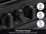 Samsung Bespoke 6.0 Cu. Ft. Slide-In Gas Range Precision Knobs Matte Black Steel from Kings Outlet